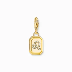 Women THOMAS SABO Charms|Charms-Gold-plated charm pendant zodiac sign Leo with zirconia