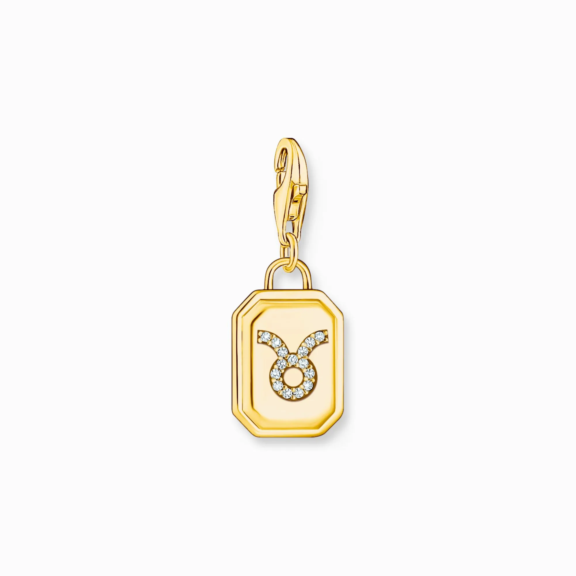 Women THOMAS SABO Charms|Charms-Gold-plated charm pendant zodiac sign Taurus with zirconia