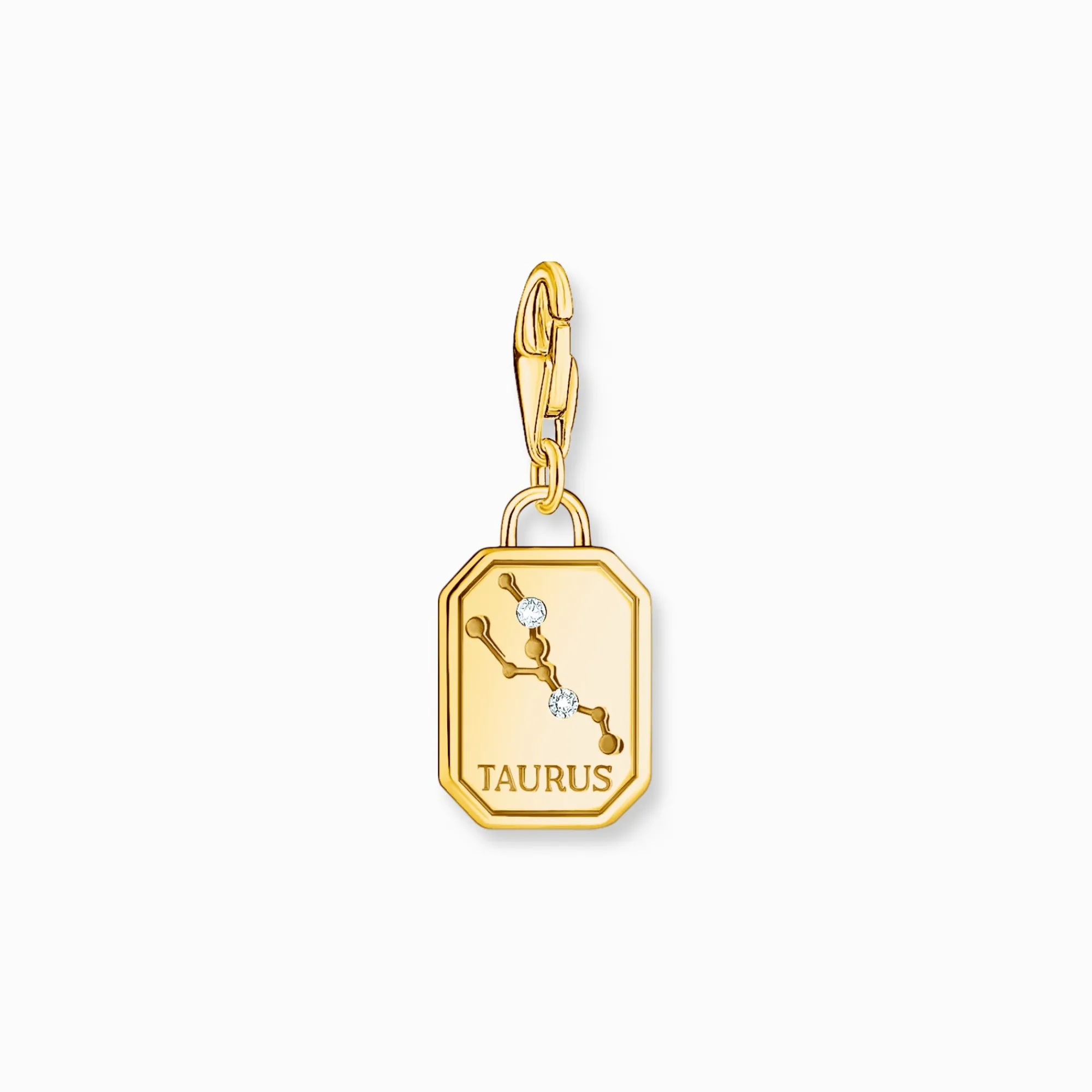 Women THOMAS SABO Charms|Charms-Gold-plated charm pendant zodiac sign Taurus with zirconia