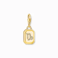 Women THOMAS SABO Charms|Charms-Gold-plated charm pendant zodiac sign Capricorn with zirconia