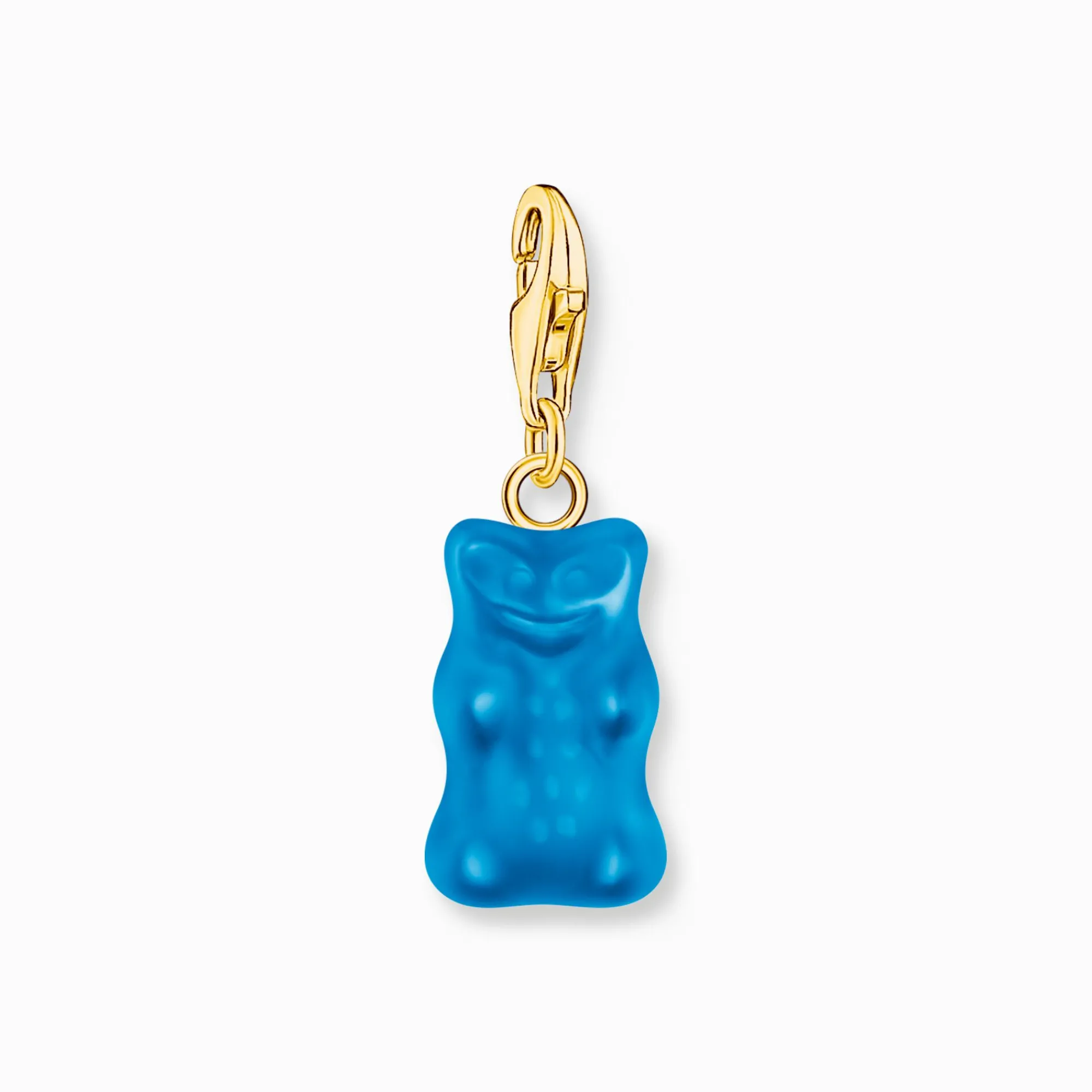 Women THOMAS SABO Charms|Charms-Gold-plated charm pendant goldbears in blue