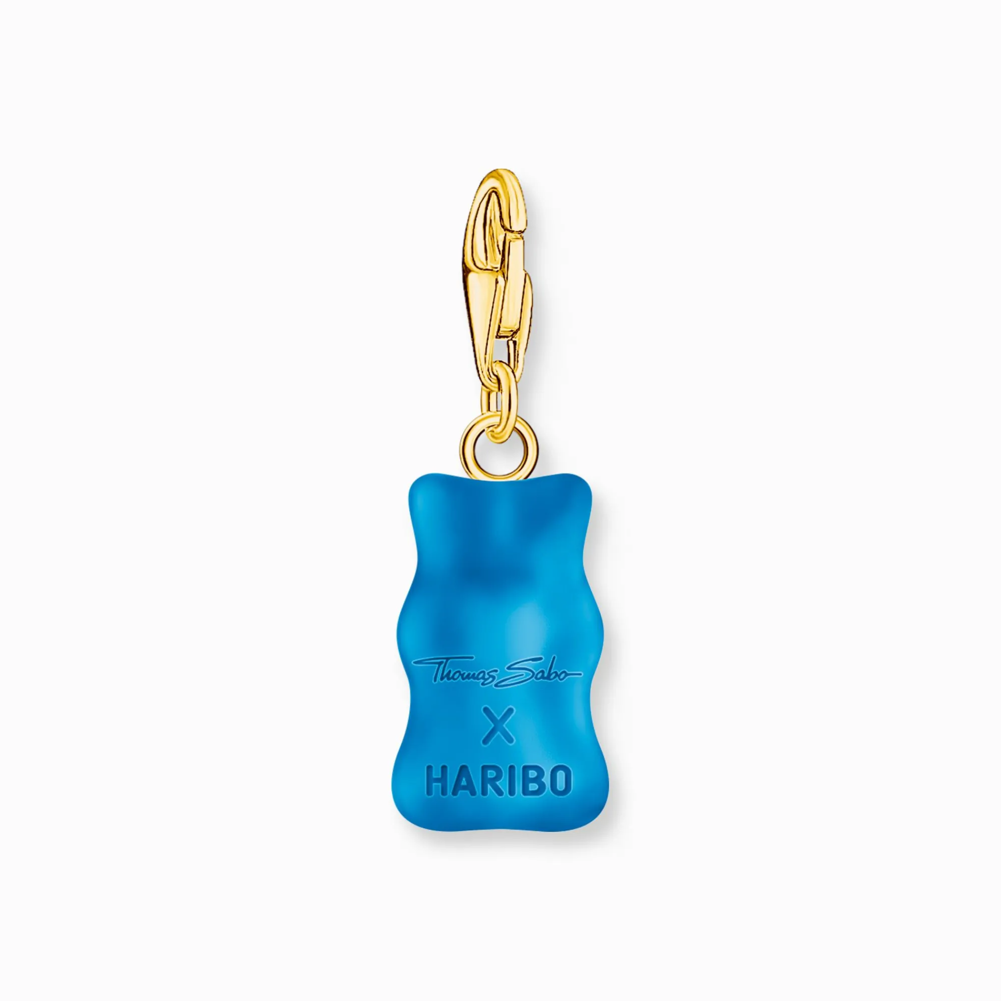 Women THOMAS SABO Charms|Charms-Gold-plated charm pendant goldbears in blue