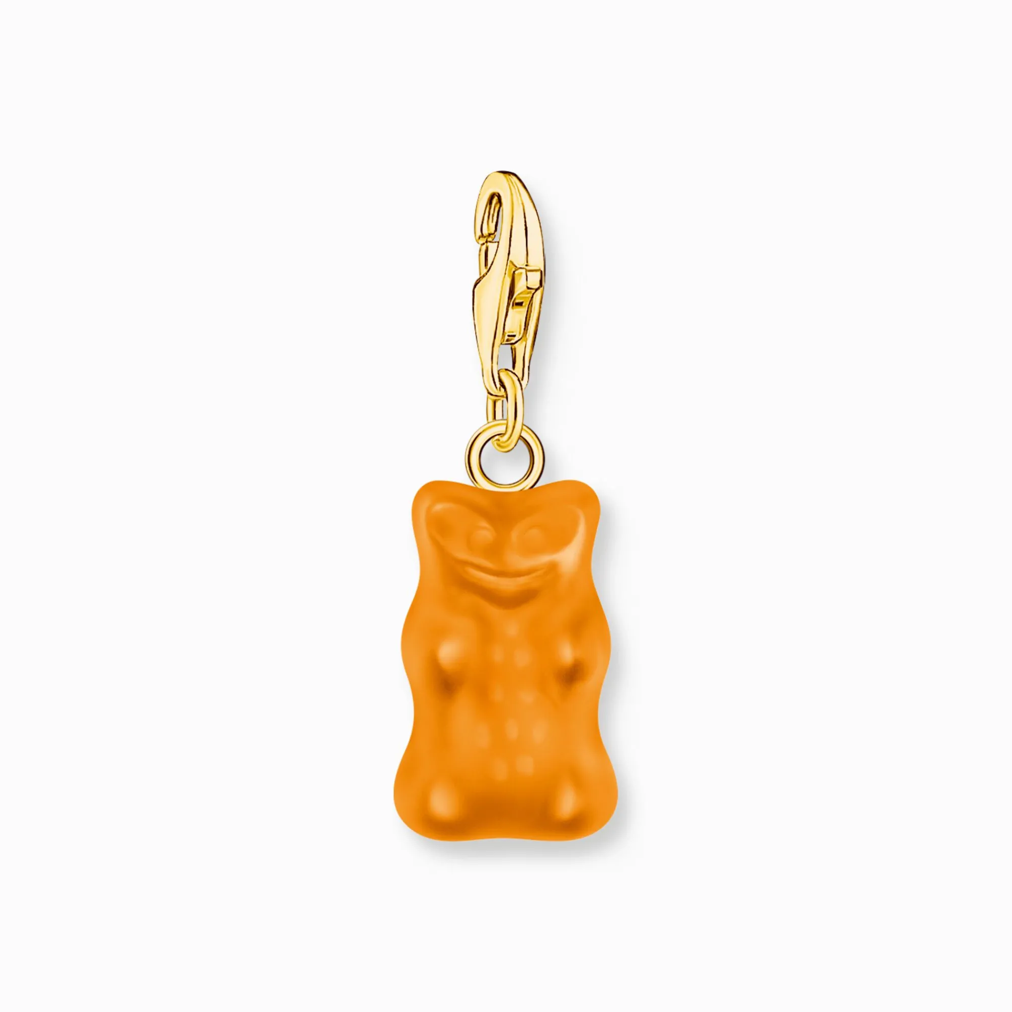 Women THOMAS SABO Charms|Charms-Gold-plated charm pendant goldbears in orange