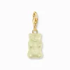THOMAS SABO Charms|White-Gold-plated charm pendant goldbears in white