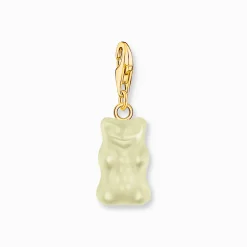THOMAS SABO Charms|White-Gold-plated charm pendant goldbears in white