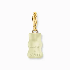 THOMAS SABO Charms|White-Gold-plated charm pendant goldbears in white