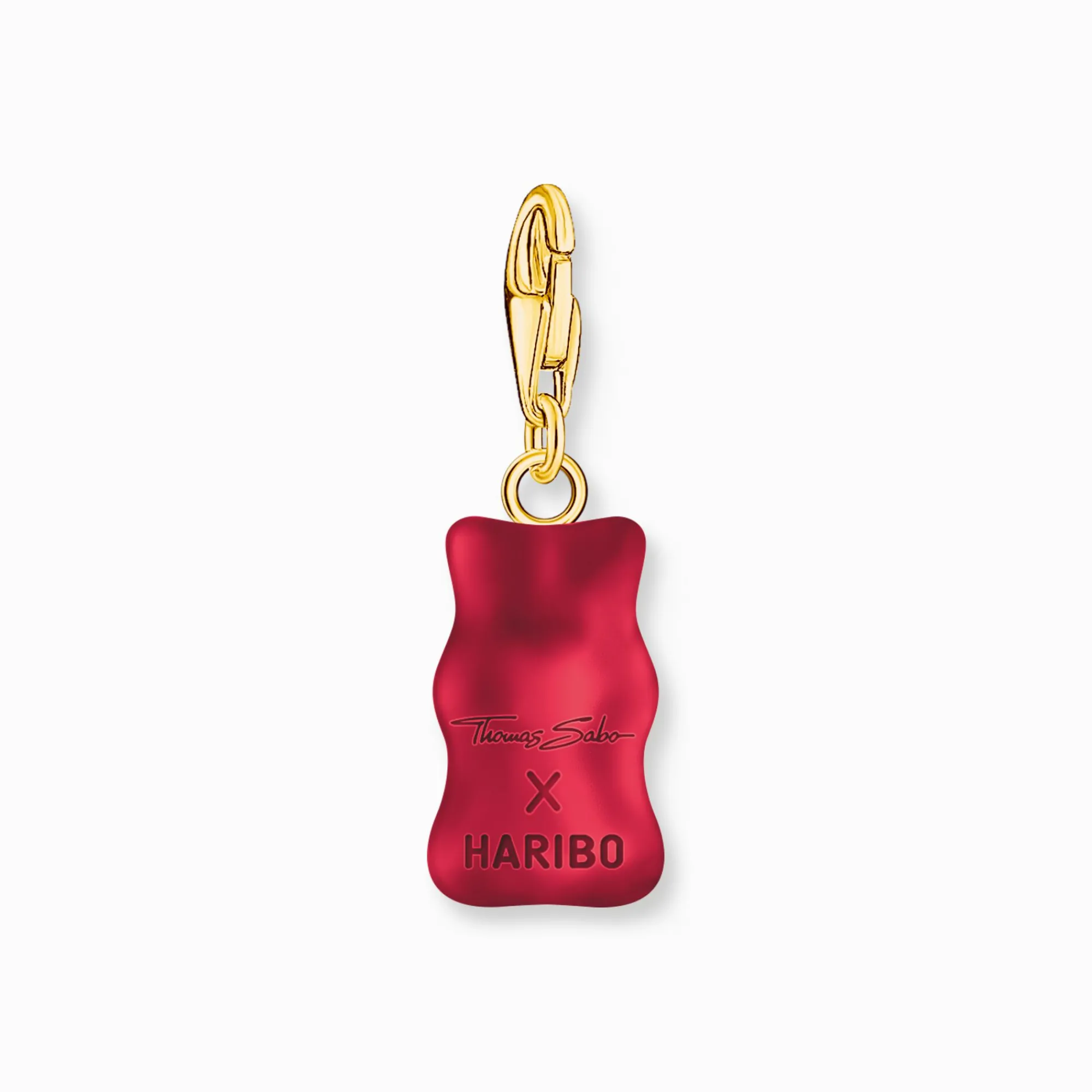 Women THOMAS SABO Charms|Charms-Gold-plated charm pendant goldbears in red