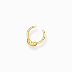 Women THOMAS SABO Ear Cuffs|18-Carat Gold-Plating - 925 Silver-Gold-plated ear cuff heart-shaped