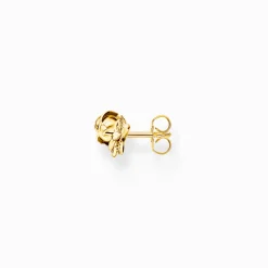 Women THOMAS SABO Ear Studs|18-Carat Gold-Plating - 925 Silver-Gold-plated ear studs Roses Romance