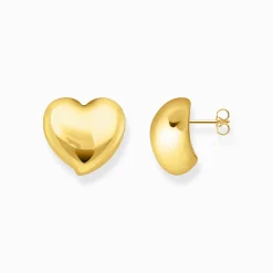 Women THOMAS SABO Earrings|18-Carat Gold-Plating - 925 Silver-Gold-plated earrings in heart-shape