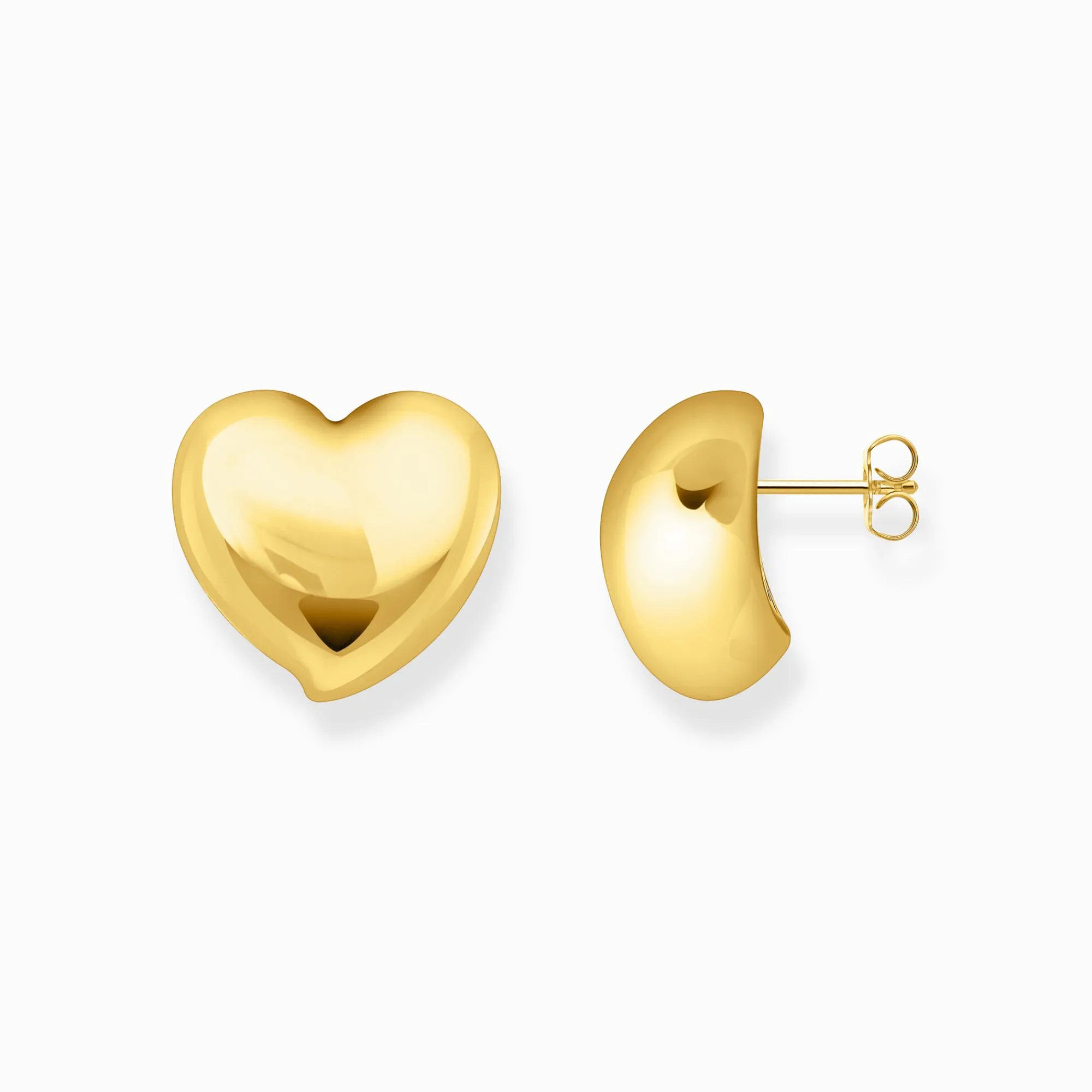 Women THOMAS SABO Earrings|18-Carat Gold-Plating - 925 Silver-Gold-plated earrings in heart-shape