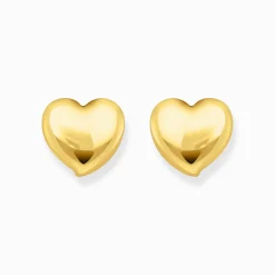 Women THOMAS SABO Earrings|18-Carat Gold-Plating - 925 Silver-Gold-plated earrings in heart-shape