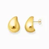 Women THOMAS SABO Earrings-Gold-plated earrings in organic drop-shape