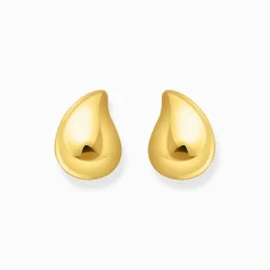 Women THOMAS SABO Earrings-Gold-plated earrings in organic drop-shape