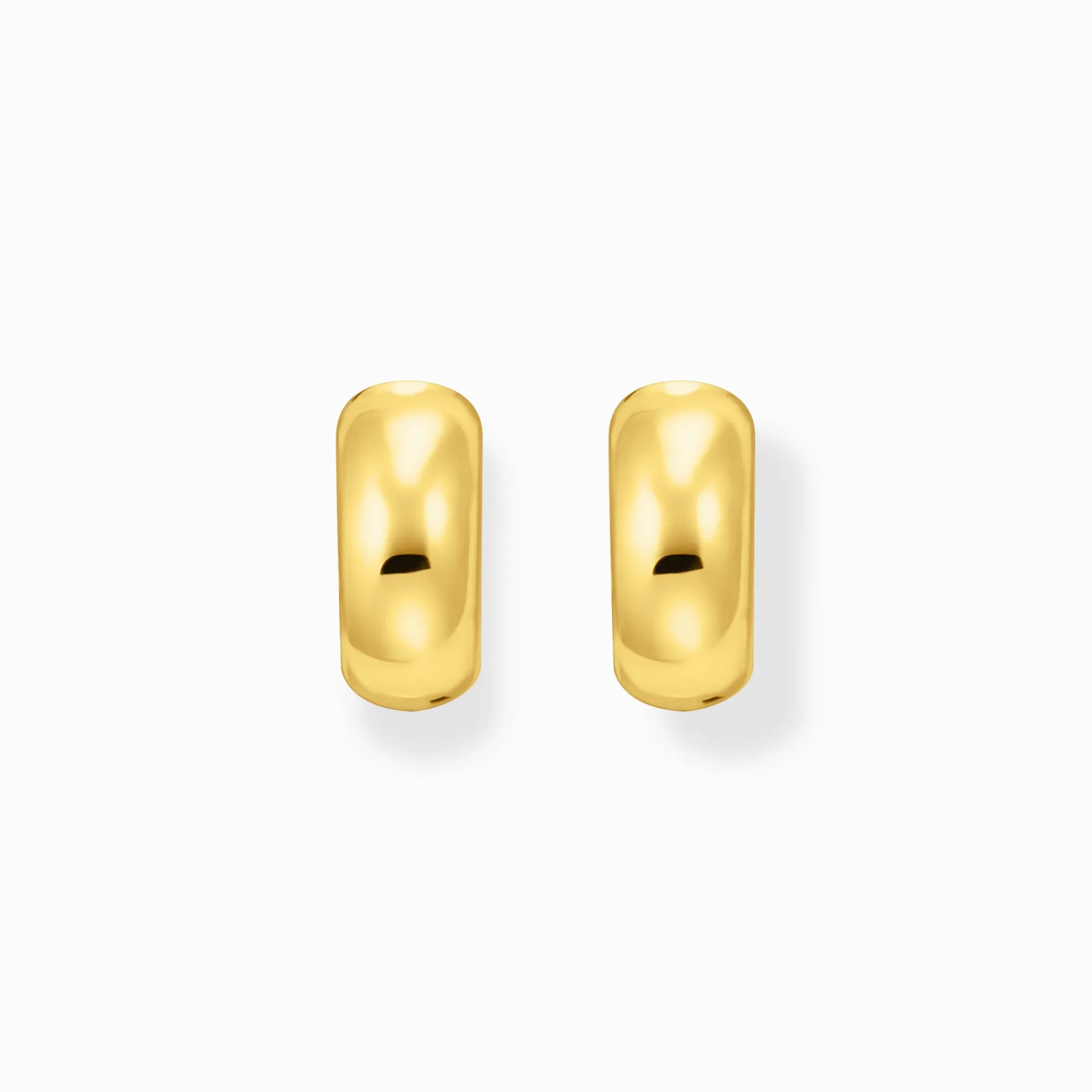 Women THOMAS SABO Hoop Earrings-Gold-plated hoop earrings in chunky design