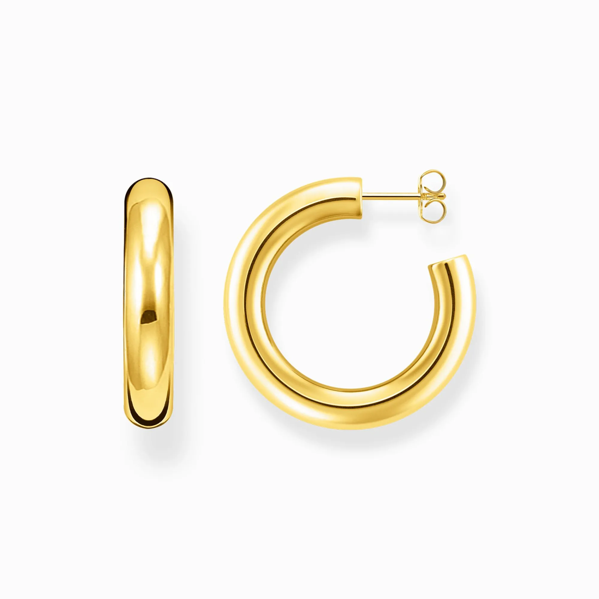 Women THOMAS SABO Hoop Earrings-Gold-plated medium chunky hoop earrings