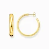 Women THOMAS SABO Hoop Earrings-Gold-plated medium chunky hoop earrings