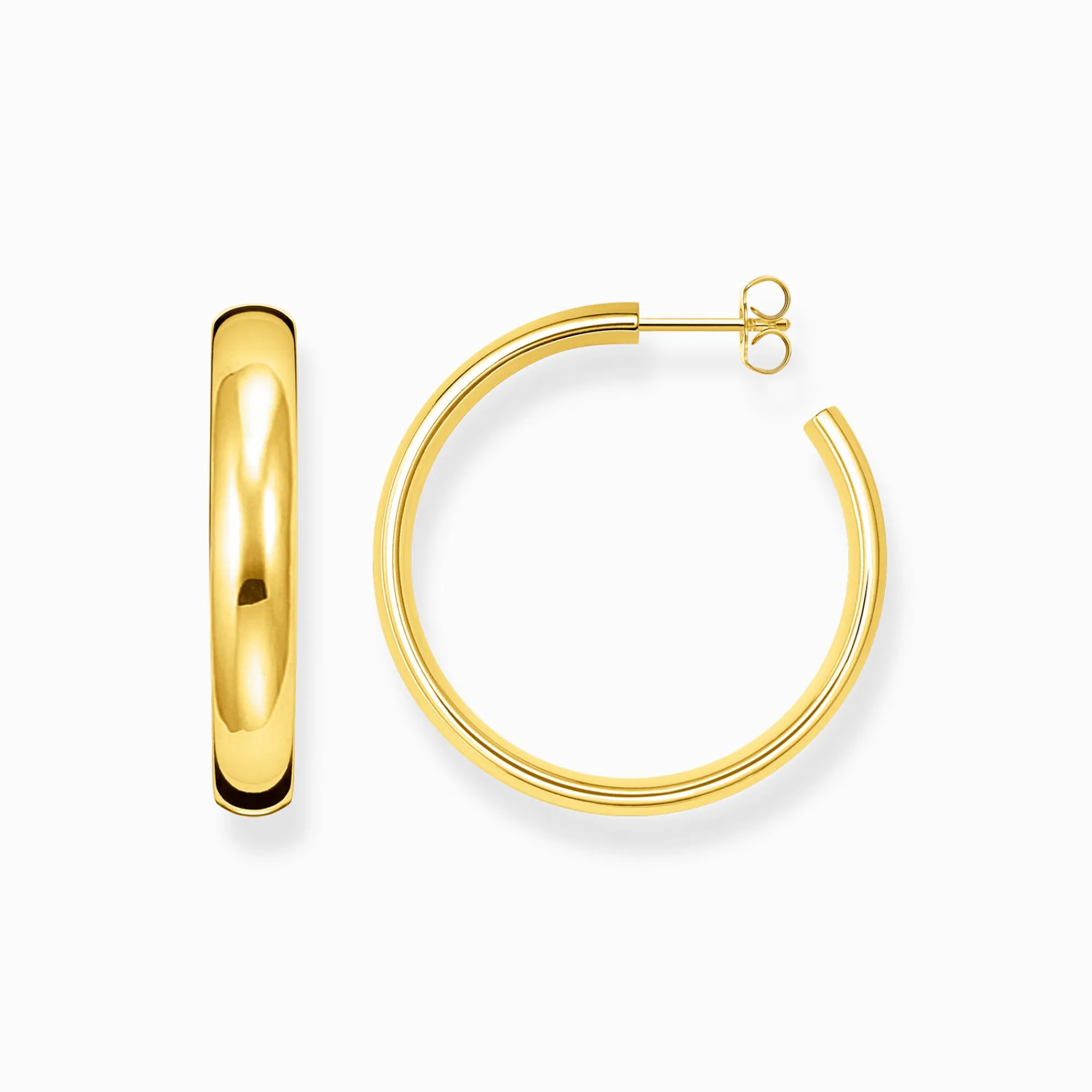Women THOMAS SABO Hoop Earrings-Gold-plated medium chunky hoop earrings