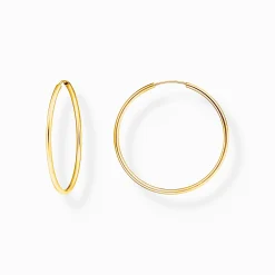 Women THOMAS SABO Hoop Earrings-Gold-plated medium hoop earrings