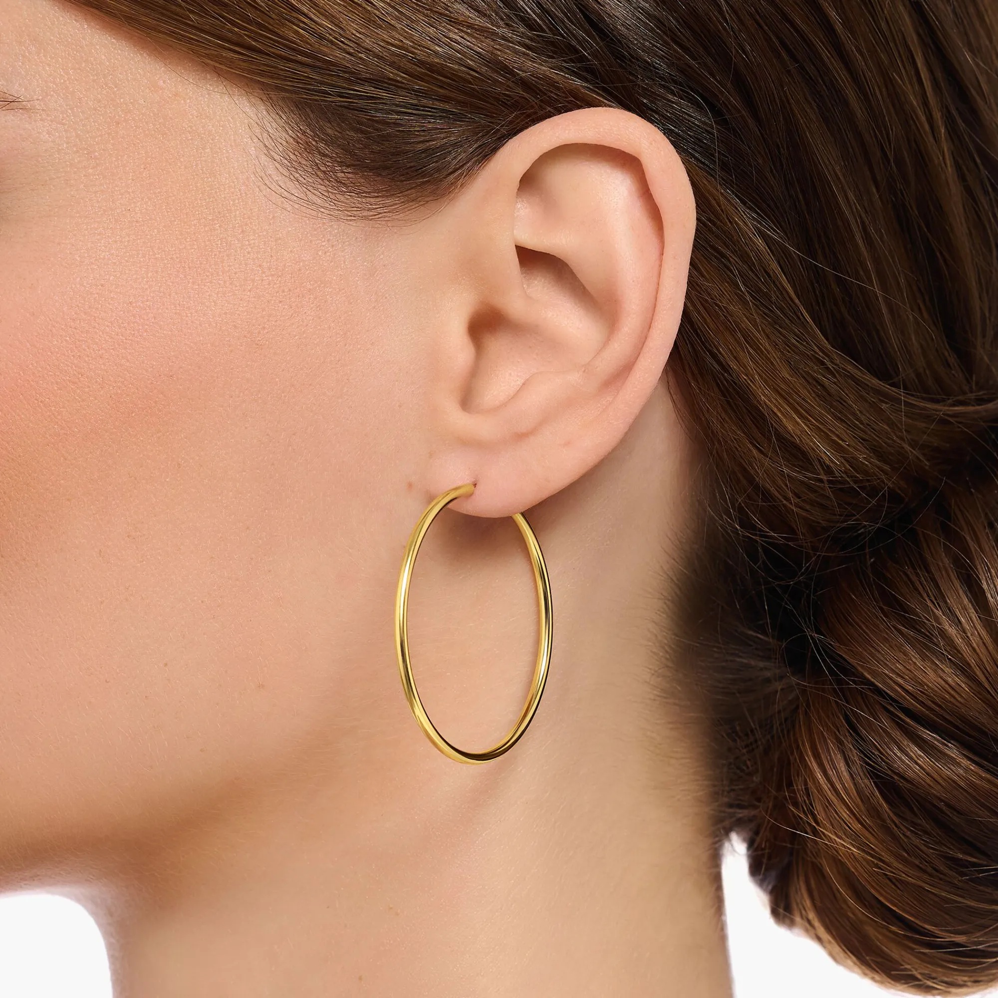 Women THOMAS SABO Hoop Earrings-Gold-plated medium hoop earrings