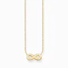 Women THOMAS SABO Necklaces|18-Carat Gold-Plating - 925 Silver-Gold-plated necklace with infinity pendant