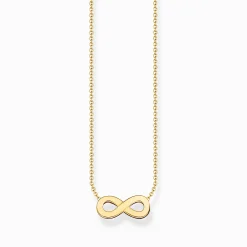 Women THOMAS SABO Necklaces|18-Carat Gold-Plating - 925 Silver-Gold-plated necklace with infinity pendant