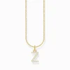 Women THOMAS SABO Necklaces-Gold-plated necklace with letter pendant Z and white zirconia