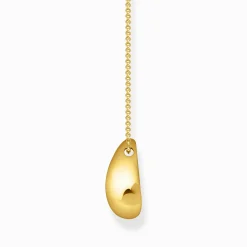 Women THOMAS SABO Necklaces|18-Carat Gold-Plating - 925 Silver-Gold-plated necklace with pendant in organic drop-shape