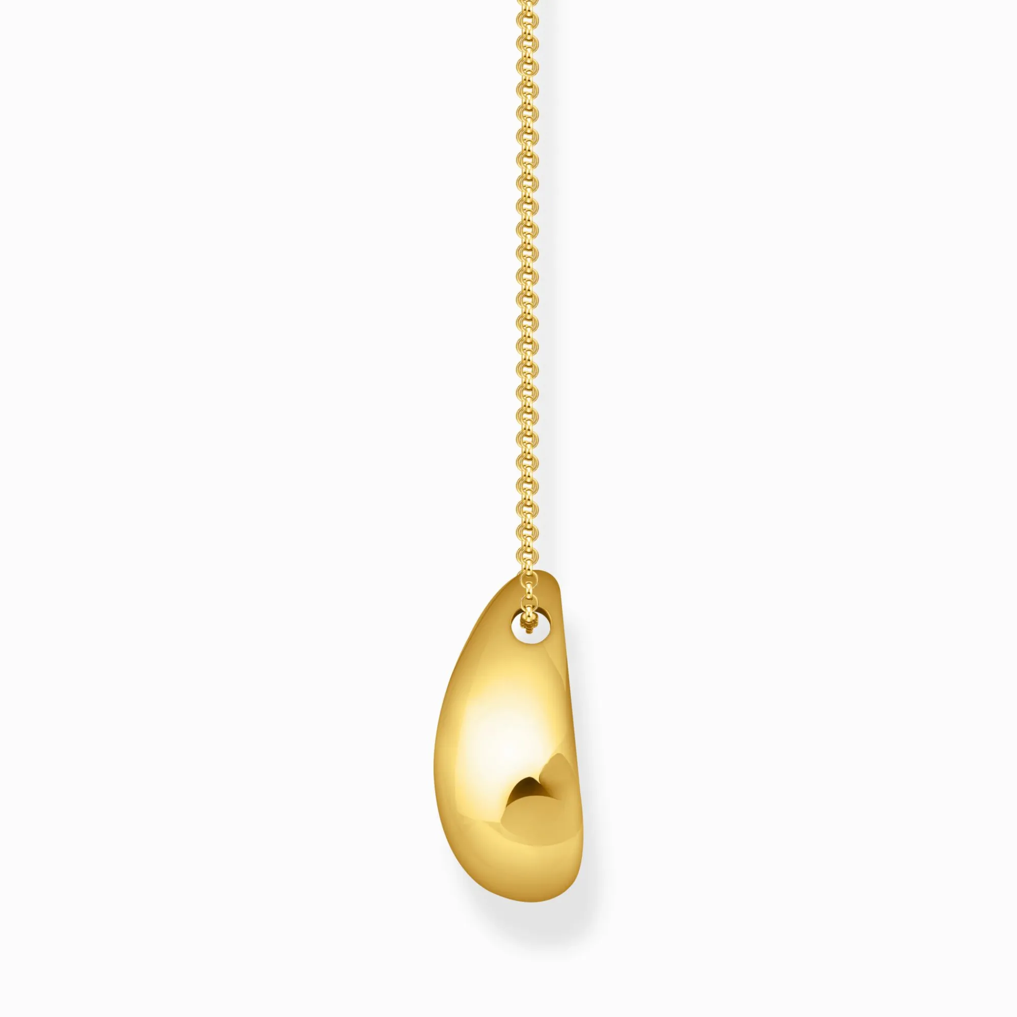Women THOMAS SABO Necklaces|18-Carat Gold-Plating - 925 Silver-Gold-plated necklace with pendant in organic drop-shape