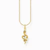 Women THOMAS SABO Necklaces|18-Carat Gold-Plating - 925 Silver-Gold-plated necklace with snake pendant Tempting Romance