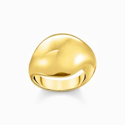 Women THOMAS SABO Rings-Gold-plated ring in organic drop-shape