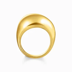 Women THOMAS SABO Rings-Gold-plated ring in organic drop-shape