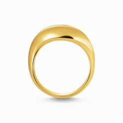 Women THOMAS SABO Rings|18-Carat Gold-Plating - 925 Silver-Gold-plated ring in organic shape