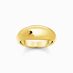 Women THOMAS SABO Rings|18-Carat Gold-Plating - 925 Silver-Gold-plated ring in timeless design