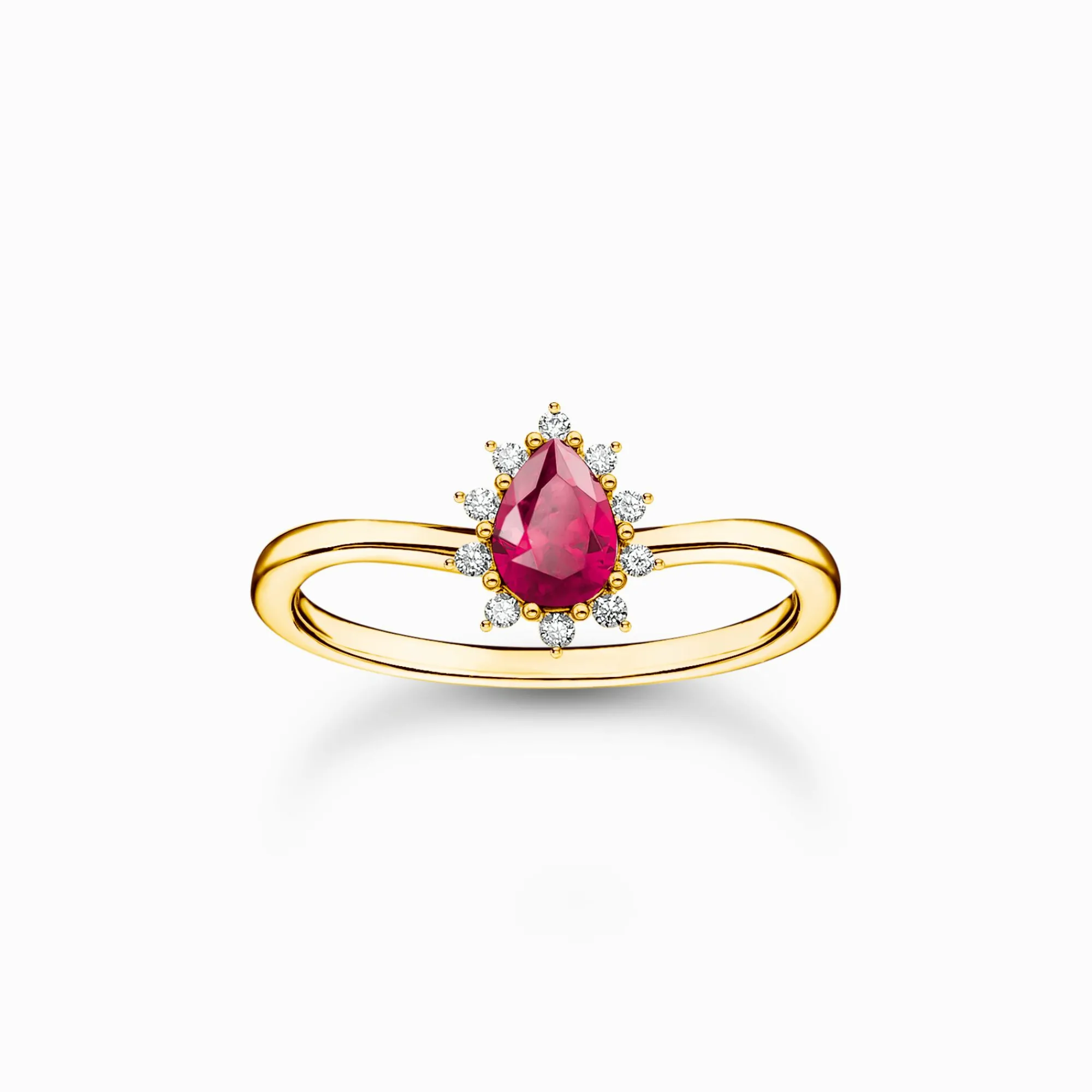 Women THOMAS SABO Rings|18-Carat Gold-Plating - 925 Silver-Gold-plated ring Vintage Romance