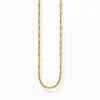 Women THOMAS SABO Necklaces|18-Carat Gold-Plating - 925 Silver-Gold-plated singaporean necklace Thickness 1,70 mm (0,07 Inch)