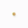 Women THOMAS SABO Ear Studs|18-Carat Gold-Plating - 925 Silver-Gold-plated single ear stud sun with colourful stones