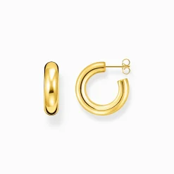 Women THOMAS SABO Hoop Earrings-Gold-plated small chunky hoop earrings