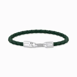 Women THOMAS SABO Bracelets|Bracelets-Green leather bracelet