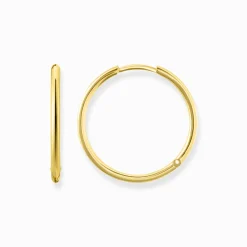 Women THOMAS SABO Hoop Earrings|18-Carat Gold-Plating - 925 Silver-Hoop earrings large