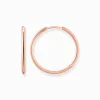 Women THOMAS SABO Hoop Earrings|18-Carat Rose Gold Plating - 925 Silver-Hoop earrings large