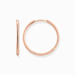Women THOMAS SABO Hoop Earrings|18-Carat Rose Gold Plating - 925 Silver-Hoop earrings large