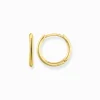 Women THOMAS SABO Hoop Earrings|18-Carat Gold-Plating - 925 Silver-Hoop earrings small