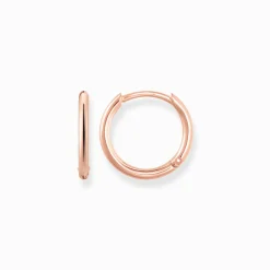 Women THOMAS SABO Hoop Earrings|18-Carat Rose Gold Plating - 925 Silver-Hoop earrings small