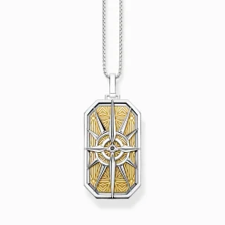 Women THOMAS SABO Necklaces|Necklaces & Chains-Jewellery set necklace compass gold and silver