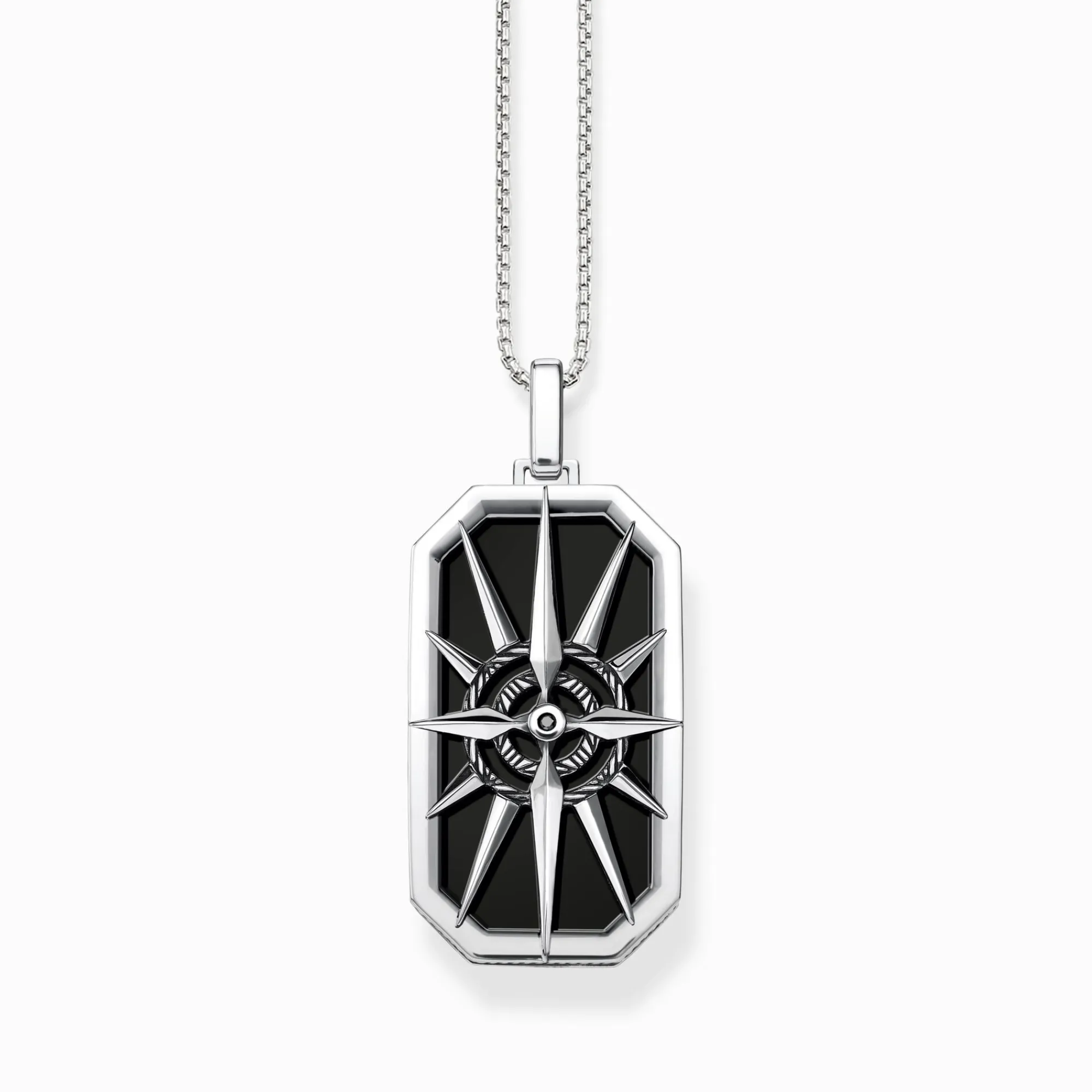 Women THOMAS SABO Necklaces|Necklaces & Chains-Jewellery set necklace compass black and silver blackened