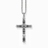 Women THOMAS SABO Necklaces|Necklaces & Chains-Jewellery set necklace maori cross silver blackened