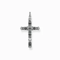 Women THOMAS SABO Necklaces|Necklaces & Chains-Jewellery set necklace maori cross silver blackened