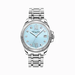 Women THOMAS SABO Watches|Ladies' Watches-Ladies' watch Divine Blue with light blue dial and white stones silver