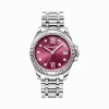 Women THOMAS SABO Watches|Ladies' Watches-Ladies' watch Divine Burgundy with wine-red dial and white stones silver